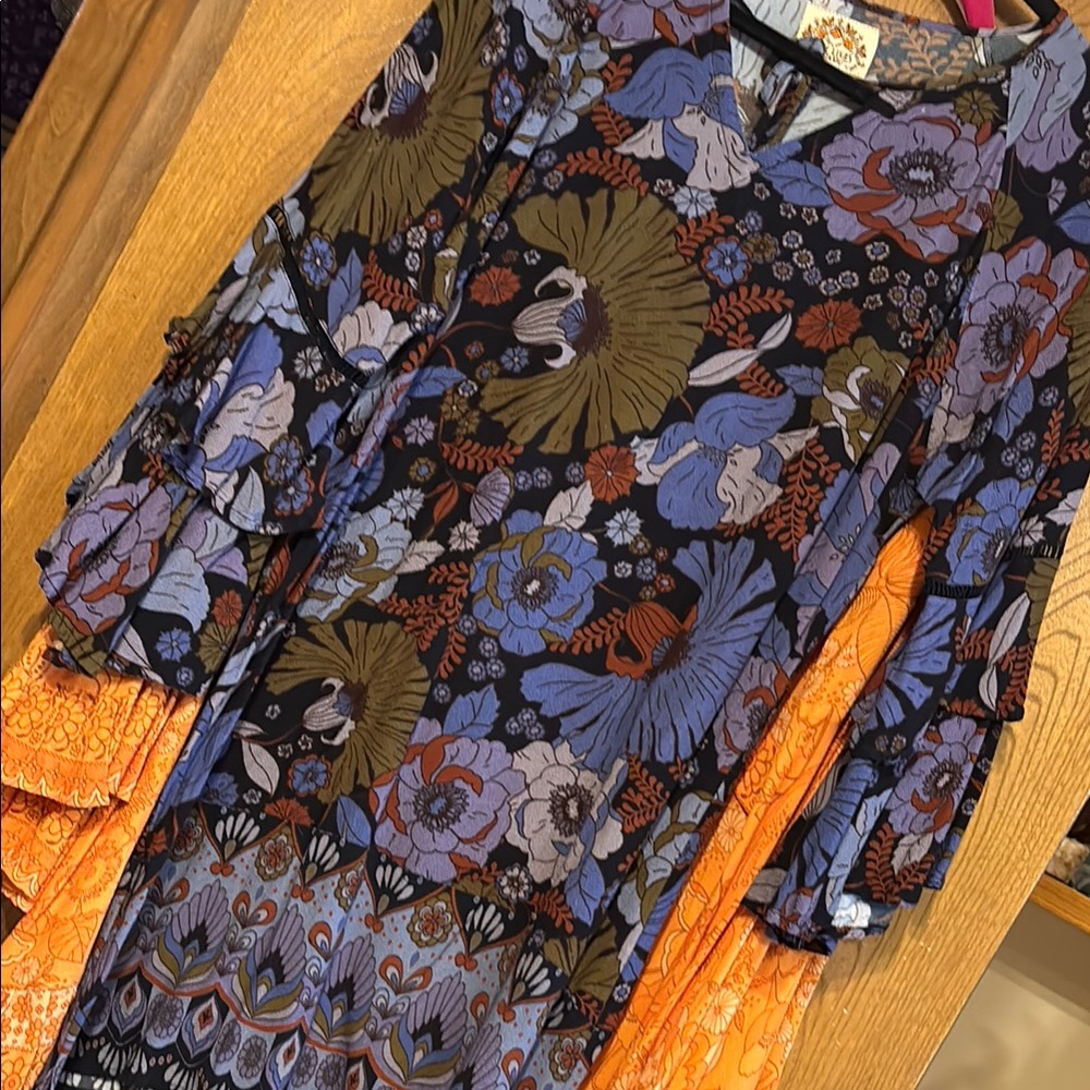 Nine Lives Bazaar Blue mid Sleeve minidress